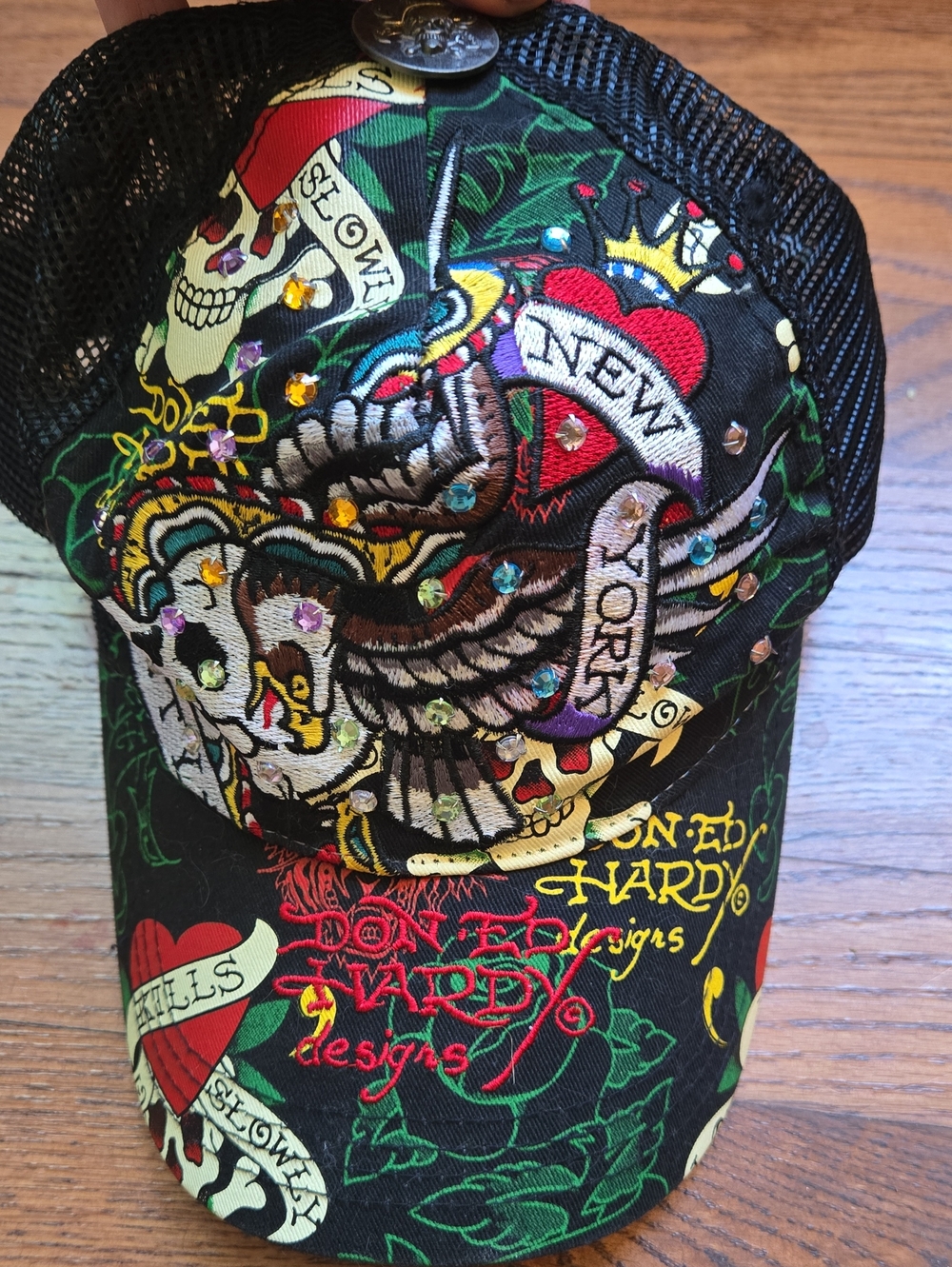 Vintage Y2K Ed Hardy Don Hardy by Christian Audigier Trucker Hat RARE Design